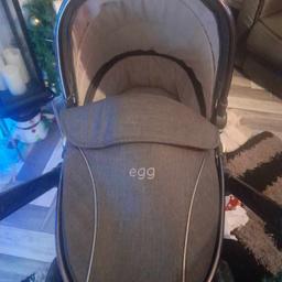 Egg pushchair for sale 

Car seat
Carrycot 
Frame


Lost the adapters for the carseat to sit on the frame but they are cheap enough to replace also rain cover is ripped so threw away.

carry cot and car seat have all been washed 

Collection only 

Wv10 

£100