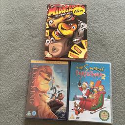 Madagascar x3 , lion king brand new simpsons watched once