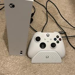 Xbox Series S In perfect condition. Selling due to it not being used. It comes with a controller which is chargeable with a wire (no batteries required) and has a charging stand. 

(Collection Only)