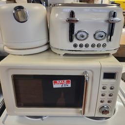 Set of 4 Slice Toaster, Kettle and Microwave, Cream Colour, £99.99

BOLTON HOME APPLIANCES 

4Wadsworth Industrial Park, Bridgeman Street 
104 High St, Bolton BL3 6SR
Unit 3                         
next to shining star nursery and front of cater choice 
07887421883
We open Monday to Saturday 9 till 6
Sunday 10 till 2