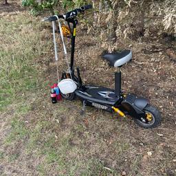 Chaos 48v 1600w big wheel hub drive off road (adult) electric scooter can be suitable for a child as it was my daughters shes just lost interest only ridden a few times goes up to 40KM/H quite nippy can stand or sit light just stopped working after 1st ride but can be replaced for £30 price is £400ono