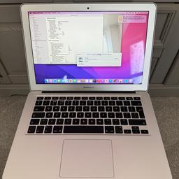 This MacBook Air is in good working condition and good fair order.
Everything working 
Keyboard camera charging and all ports.
No screen issues no battery issues.
Comes with charger.