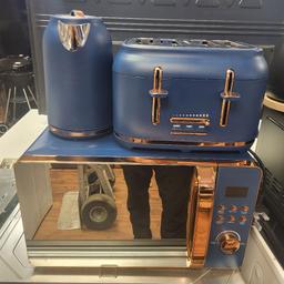 Set of 4 Slice Toaster, Kettle and Microwave, Navy Blue Colour, £99.99

BOLTON HOME APPLIANCES 

4Wadsworth Industrial Park, Bridgeman Street 
104 High St, Bolton BL3 6SR
Unit 3                         
next to shining star nursery and front of cater choice 
07887421883
We open Monday to Saturday 9 till 6
Sunday 10 till 2
