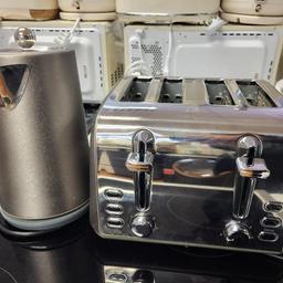 Set of 4 Slice Toaster and 1.7 Litre Kettle in Silver Colour, £50

BOLTON HOME APPLIANCES 

4Wadsworth Industrial Park, Bridgeman Street 
104 High St, Bolton BL3 6SR
Unit 3                         
next to shining star nursery and front of cater choice 
07887421883
We open Monday to Saturday 9 till 6
Sunday 10 till 2