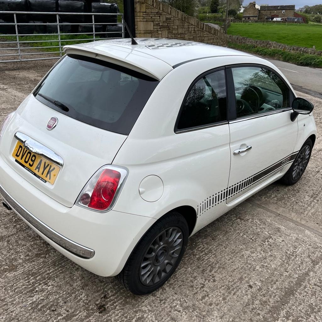 FIAT 500 1.2 SPORT
1 OWNER FROM NEW
ONLY 42.000 MILES

This is a Fantastic looking car, you don’t see many like this especially with the low mileage and only 1 owner from new!
Cheap insurance and great fuel economy.
It has just been serviced with discs and pads also.
The wheels are Anthracite Grey and all the tyres are like new.

The pics are HD so you can zoom in have a good look at the car, there are 2 small dints on the bonnet and the drivers seat is showing wear. Both issues could be sorted very easily.

MOT valid until 11.3.25

65 mpg very economical

Half leather interior

Good spec car

5speed manual

2keys

Ulez compliant

Service history

Just serviced

book pack with all manuals

USB Phone and music prep

Trip computer

Aux/usb

12v dc

Air conditioning

Eco mode

Multifunction leather steering wheel

Electric windows

Remote central locking

Electric mirrors

Additional spot lights on the front
(Only on higher spec 500’s)

£3100 open to sensible offers Jim 07484762377