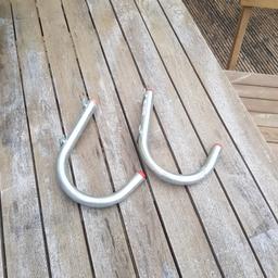 2 large hooks will support a bike
