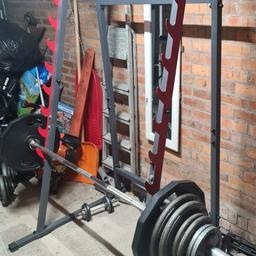 Olympic barbell and weights (140Kg)