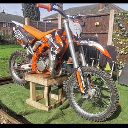 Ktm Sx85 2012, Vertex racing piston, new ring, wrist pin bearing, new plug and coil, new air filter, new headstock bearings, upgraded water pump, new graphics, seat has rip can sell with seat cover, fast bike for what it is. Starts and stops, has front caliper needs new break hose back break works fine, £1500 cash on collection no offers or ill keep it.