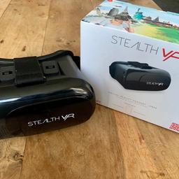 Stealth VR headset in box. Powered by smartphone