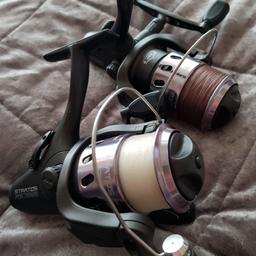 Fox Stratos FS 7000 bait runner x 2. Whether you're a seasoned angler or just starting out this reel's features , excellent clutch, line lay and casting ability make it a top choice . Absolute bargain for fifty pounds for the pair.