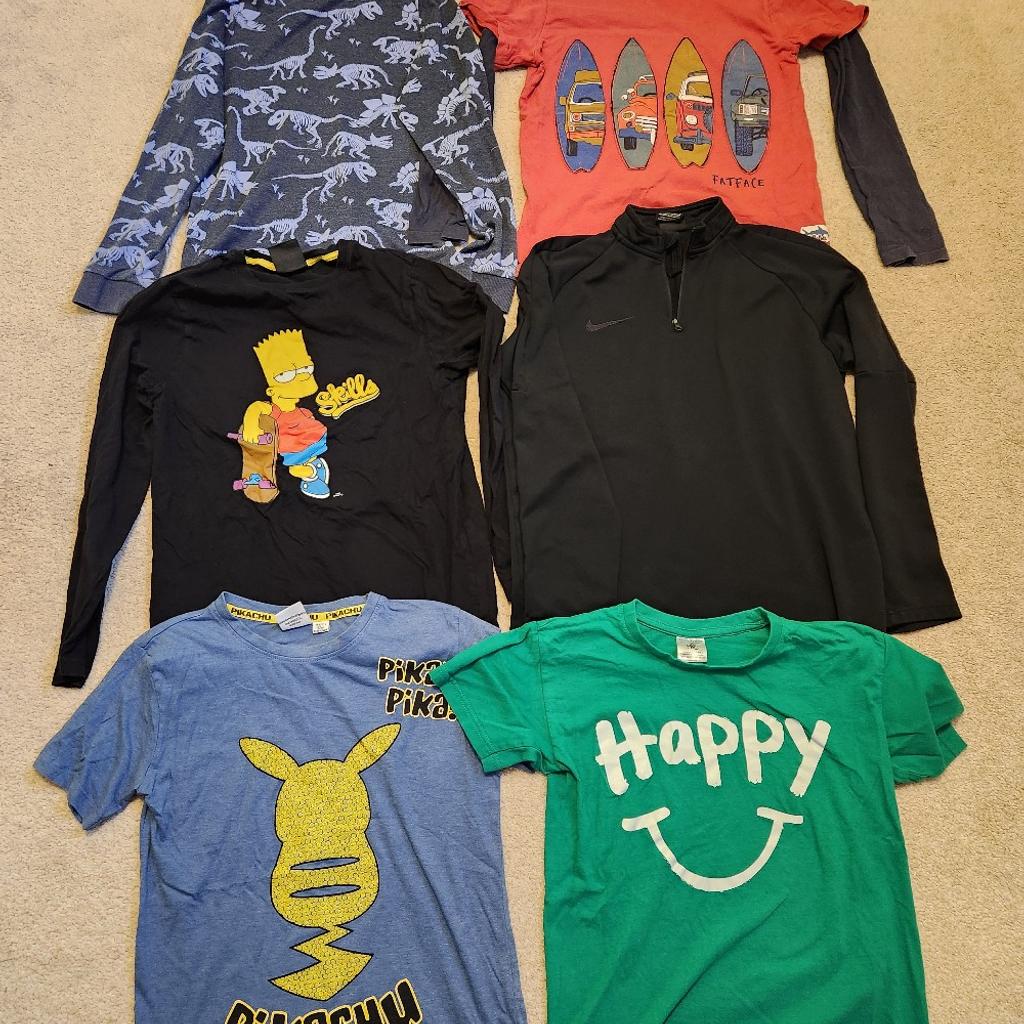 Bundle of 6 boys tops :
4 x long sleeve-Next, Nike,
2 x t-shirts-Pokemon
very good condition see pictures for details. collection from wv14 see my other items for boys and ladies bundles