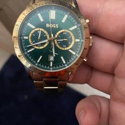 Men’s Hugo boss watch for sale gold and green lovely watch.