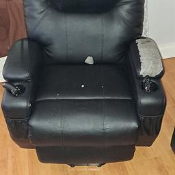 Electric Power Lift Recliner Chair bits of the leather is pealing but can cover with a frow still works perfect if your interested make me a offer