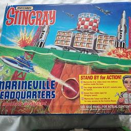 a boxed vintage stingray marineville headquarters play set in excellent condition.