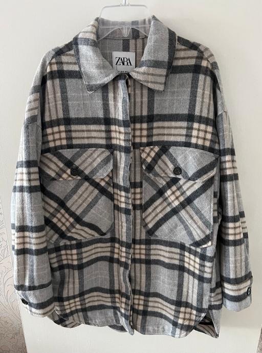 Buy & Sell South West London West Brompton - South West London - Photos for Zara Checked Wool Blend Shacket Size XS