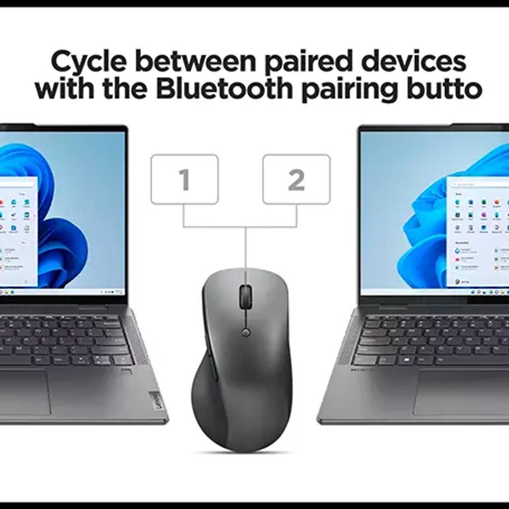 Lenovo Professional Bluetooth Maus Mouse PC Laptop Mac iPad USB-C

Ergonomische Bluetooth Maus mit 2 verschiedenen Bluetooth Profilen - Sofort umschalten zwischen PC und Laptop oder Tablet.

Unterstützt alle gängigen Betriebssysteme, einschließlich MacOS, Windows, IPadOS, Linux & mehr.

Abholung unter der Woche und am Wochenende oder alternativ deutschlandweiter Versand zzgl. 5.99€

Sie bekommen eine NAGELNEUE und versiegelte Maus. Die Bilder sind von meiner eigenen.

Die Ware wird unter Ausschluss jeglicher Gewährleistung verkauft. Irrtum vorbehalten.