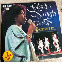 This is a classic vinyl record of Gladys Knight and the Pips and it is 30 Greatest. There are two vinyls.

Sleeve is worn due to the age and being in storage but vinyl looks in good condition (can’t test as no player)