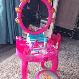 Barbie Vanity dressing table and stool with accessories