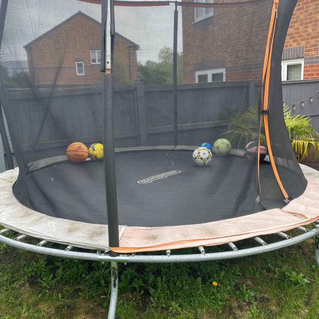 8 ft trampoline in fairly good condition. its still erected so can be viewed.
cost £115 from Argos when I bought it about 18 months ago. kids don't use it anymore so I'm selling it.
collect from B24. or might be able to deliver locally for petrol cost