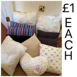 Cushions and inserts all just been reduced to just £1 EACH 
EXCELLENT CONDITION OR BRAND NEW 
Chafford Hundred Thurrock Essex collection only