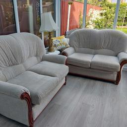 These settees have been used in our conservatory and as we're getting new furniture we hope these are of use to anyone. The upholstery material and the lining underneath the cushion was  coming away so it has been fixed with duct tape which has held it perfectly.