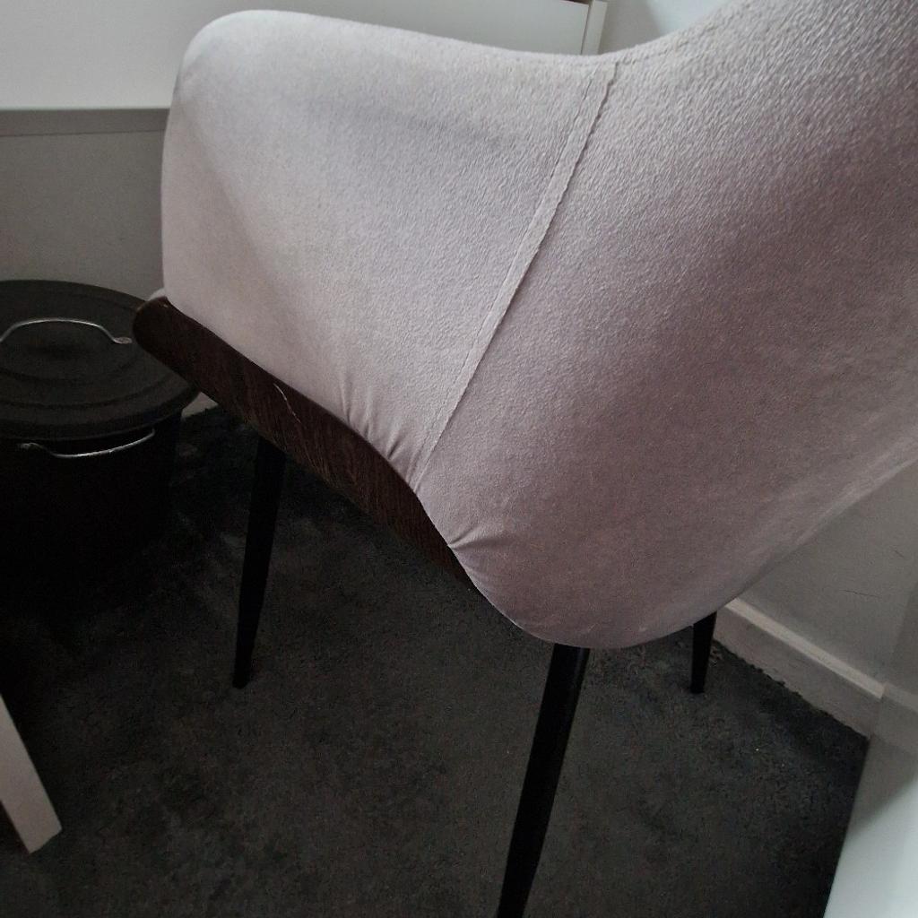 grey suede chair - brilliant condition