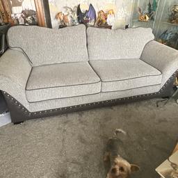 Three seater settee. Well looked after, only sat on a few times as I live y myself and rarely have people over. Item has had cover over it.So looks and feels like new.