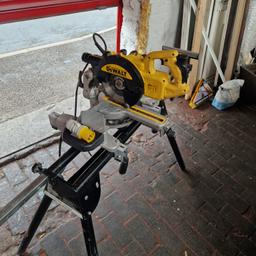 dewalt chop saw with stand in very good condition selling because bought a cordless one can deliver if local