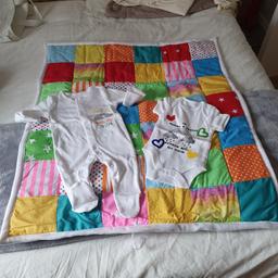 Baby shower / Newborn Gift
Mummy & daddys rainbow after the storm. £25 now £10 To clear
Signature plaque..can be signed by guests ..
Blanket rainbow patchwork multi coloured
Approx 27" x 30"
Baby grow & vest First size
Iron on vinyl
All new & Handmade by myself & Daughter
Made in smoke & pet free home
Collect S13 Stradbroke area
Make lovely gift baby shower or Newborn ..
was £25. Now £10
