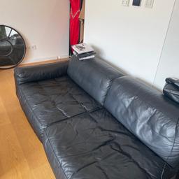 Leather sofa für Selbstabholer: 2 Stück Sofa 