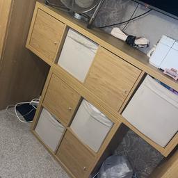 Full matching set. Wardrobes, side tables & storage cupboards with ikea drawers. All in good condition, slight imperfections not noticeable. Wardrobes have built in draws. Everything apart from the tv you see is yours. Each wardrobe is 100cm wide and 200cm tall. BARGAIN! Can deliver locally. £100 Ono