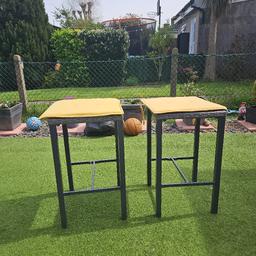 2 x bar stools that came with other garden furniture but are not used.