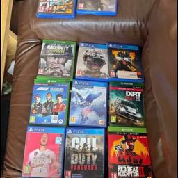 GAMES ARE PRICED INDIVIDUALLY!!

GTA 5 £20
CALL OF DUTY WWII £20
RED DEAD REDEMPTION II £20
DIRT RALLY 2.0 £20
F1 2021 £20
CALL OF DUTY COLD WAR £20
CALL OF DUTY BLACK OPS 4 £20
CALL OF DUTY MODERN WARFARE £20
ACE COMBAT 7 SKIES UNKNOWN £20
CALL OF DUTY VANGUARD £20