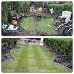 all kind of garden work 
Slabbing 
fencing 
Real grass 
artificial grass
shed base
Tree cutting 
and general maintenance