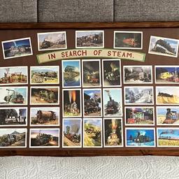Castella Cigar Cards - Steam Engines

30 cards ‘In Search of Steam’ mounted in a wooden picture frame with hooks, ready to hang, in good condition 

Size: 24” x 16” approx 

Smoke/Pet Free Home

Pickup S61