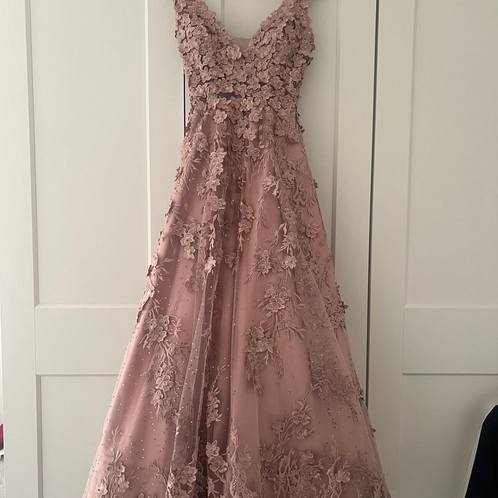Abendkleid / Ballkleid / Verlobungskleid / Kleid für besondere Anlässe | Farbe: Alt-Rosa | nur einmal getragen | für ca. 1,75 cm - 1,80 cm (Körpergröße)