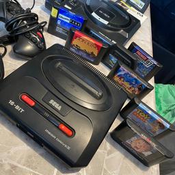 SEGA MEGA DRIVE BUNDLE 

CONSOLES X 2 

REMOTES X 3 

9 X GAMES 

WIRES 

CAN DELIVER IF LOCAL 

ALL WORKING NO ISSUES 

CASH £100 £100 NO OFFERS £100