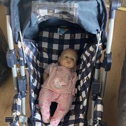 Pushchair with matching swing. 
Baby carrier
