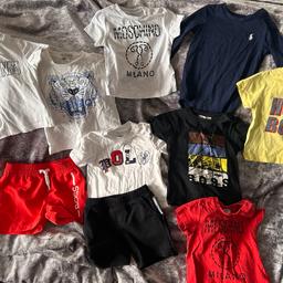
“NO OFFERS CHEAP ENOUGH”
All genuine 
3 moschino T-shirt
1 moschino shirts
1 boss swim shorts
1 kenzo T-shirt
2 boss T-shirt
2 Ralph Lauren tops
All in excellent condition

From a smoke and pet free home