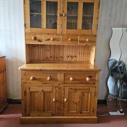 Solid pine Welsh dresser.Top separates from base for transportation.
H 82 inches
D 23 inches
W 49 inches
Collection only SG2 Stevenage
