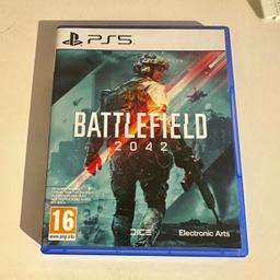 Battlefield 2042 (PS5)
Played for 30 minutes from brand new! 
THERE WILL BE NO RESPONSE TO “IS THIS STILL AVAILABLE”.
£7.99