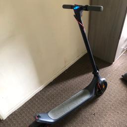 Hear I have my mega wheels a6 electric scooter comes with charger I have had it 2 weeks it’s just to slow for me 25 kmph (15mph) it has 3 speed modes walking pace 4mph medium 10mph and high 15 mph used like new
