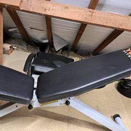 YORK Fitness weight bench for sale.

This is a decent condition.

Not only can you have this as a flat weight bench, but it can also go in a few different positions using the bolts underneath. It's pretty easy to use.

Not used anymore, hence reason for sale.

If you have any questions, please get in touch.

Thanks
