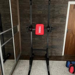 For sale is my York Fitness Workout / Power Tower.

Originally £299 but currently selling on the York fitness website for £79.99 (https://yorkfitness.com/products/york-fitness-workout-tower?currency=GBP&variant=51797011029&utm_medium=cpc&utm_source=google&utm_campaign=Google%20Shopping&stkn=a702465134c7&utm_term=&utm_campaign=Shopping+Feed+Ads&utm_source=adwords&utm_medium=ppc&hsa_acc=7902896091&hsa_cam=19925389351&hsa_grp=&hsa_ad=&hsa_src=x&hsa_tgt=&hsa_kw=&hsa_mt=&hsa_net=adwords&hsa_ver=3&gad_source=1&gclid=EAIaIQobChMI7IeJnZ7ChQMVfJlQBh3puAOrEAQYASABEgI7x_D_BwE)

Opened and built and used once only so pretty much new condition. Also including RDX lifting hooks (never used and cost £20) that assist with pull ups and other gym exercises with weights.

Collection only. £75.00. Open to reasonable offers only. Will partly dismantle for buyer.