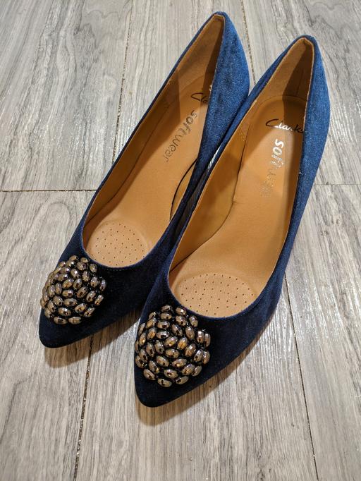 Buy & Sell West Midlands Birmingham - Photos for Clarks Softwear Blue Velvet Womens Shoes