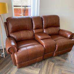 Sofology Heritage Electric Reclining Sofa in Butterscotch leather. 2 seater with central storage console.

Excellent condition and beautifully looked after in smoke-free home.

£1,299.00 when new.

Collection from Solihull town centre - B91.
