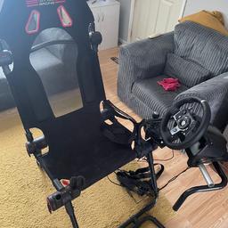 Next level f-gt lite racing cockpit plus Logitech steering wheel, with pedal and gearstick. Very good condition only used a handful of times. It’s foldable for easy storage.