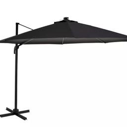 Light up LED Overhanging Parasol 3.5m- Black

💥New/other. In the box💥

With its solar-powered LED lights and simple switch, you can carry on entertaining into the night, long after the sun has started to fade. There's no need to move a BBQ or party indoors, as this multi-functional parasol will fill your patio or decking with light

Black parasol.
Parasol made from metal.
Pole made from aluminium.
Crank action.
Parasol diameter 350cm.
Size H255, W350cm.
Pole diameter 7.5cm.
Weight 22.8kg

💥Check our other items💥