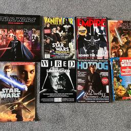 1998 Star Wars the essential guide to characters
Paperback Book Andy Mangels

2002 Star Wars Episode 11. Attack Of The Clone. Night & Day Mag. Mail On Sunday 28 April 2002

2005 Star Wars VANITY FAIR 2005 FEB THE INSIDE STORY

2005 Star Wars Hotdog Magazine No.62 May 2005 mbox2786 Darth Becomes Him

2005 Empire Magazine No.192 June 2005 Star Wars Behind the mask

2005 Star Wars Wired Magazine - May 2005: George Lucas Unmasked

2012 Star Wars official calendars

2013 Star Wars official calendar

See pictures!

Check out my other items

Items from a smoke and pet free home!