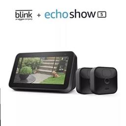 Monitor your home with the Blink Outdoor HD security camera (2-Camera System) and Echo Show 5 (2nd generation) bundle. Keep an eye on your property from anywhere with the Blink Outdoor camera's 1080p HD video, infrared night vision, and weather-resistant design. The Echo Show 5 allows you to view live streams, arm/disarm your cameras, and receive motion detection alerts with Alexa voice control.


This package provides peace of mind and security for your home. The Blink Outdoor camera system and Echo Show 5 work together seamlessly to keep you connected and secure. The cameras are easy to install and use, making it a great choice for anyone looking to enhance their home security
